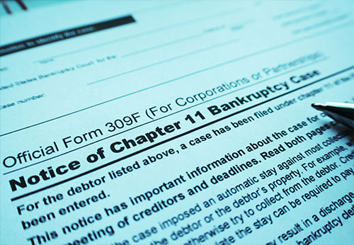 Official court notice of Chapter 11 bankruptcy case; legal filing for businesses. - Wayne Greenwald, P.C.